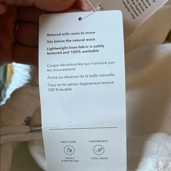 Athleta White Linen women’s Pants - Picture 4 of 5